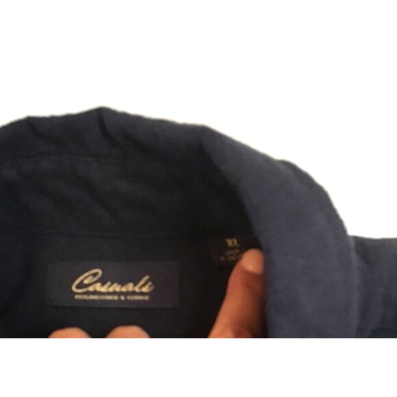 ROUNDTREE & YORKE CASUALS- MENS BLUE 100% COTTON BUTTON DOWN -SIZE X-LARGE - Picture 3 of 7